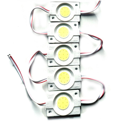 Wizzo 5 Pieces (WHITE) 12 Volt 2.4 Watt DC Coin LED Module Light Strip For Decoration Light Electronic Hobby Kit