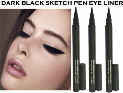 GFSU Professional Bold Black Sketch Pen Eyeliner Waterproof Long Lasting ,Quick dry 7.5 g(BLACK)