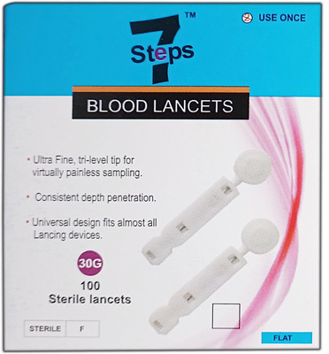 Seven Steps Flats Blood 100 Glucometer Lancets(100)