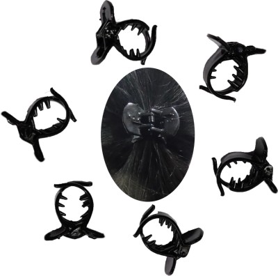 FIREAGE Sturdy Casual/Office Wear Hair Accessory Set, Hair Claw, Hair Clip 6 Hair Clip(Black)