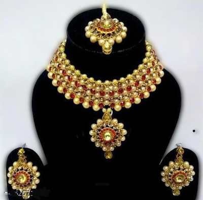 AD Fashion Store Alloy Gold-plated Gold Jewellery Set(Pack of 1)