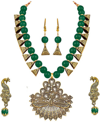 ADF Alloy Green Jewellery Set(Pack of 1)