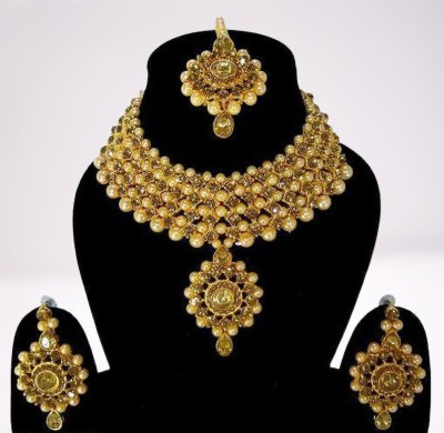 AD Fashion Store Alloy Gold-plated Gold Jewellery Set(Pack of 1)