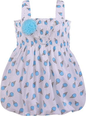 Wishkaro Baby Girls Midi/Knee Length Casual Dress(Blue, Sleeveless)