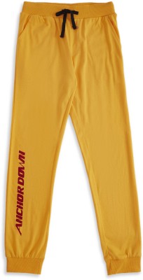 Pantaloons Junior Track Pant For Boys(Yellow, Pack of 1)