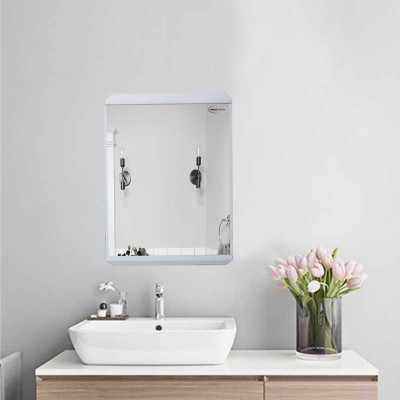 URBAN CHOICE TrueLook Washbasin Mirror with soap stand & Bathroom Mirror(Rectangle Finish : Glossy)
