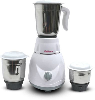 Fabiano FAB-MG-03 Tulip 500 Watts Mixer Grinder (3 Jars, White, Grey)