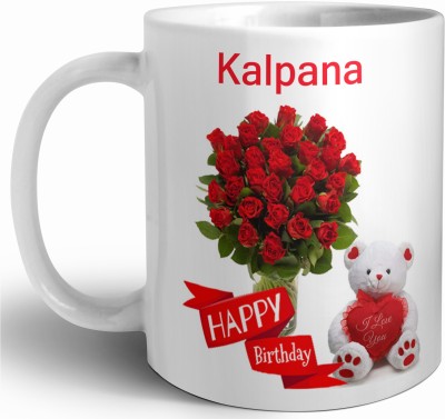 P89M Happy Birthday Kalpana Best B'day Gift White Ceramic Coffee 4057 Ceramic Coffee Mug(330 ml)