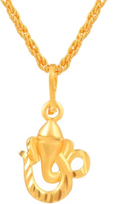 morir 1 Micron Gold Plated Lord Ganesh Ganesha Locket Pendant Necklace Jewelry Gold-plated Brass Pendant