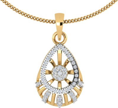 FEATHERMARK Semi Western BIS hallmarked 14kt Diamond Yellow Gold Pendant