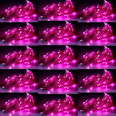 Sameer Enterprises 60 LEDs 14.99 m Pink Flickering, Steady String Rice Lights(Pack of 15)