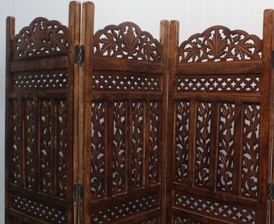 OnlineCraft Solid Wood Decorative Screen Partition(Free Standing, Finish Color - borwn, 3, DIY(Do-It-Yourself))