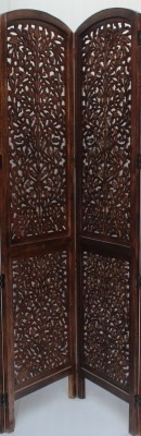 OnlineCraft Solid Wood Decorative Screen Partition(Free Standing, Finish Color - borwn, 3, DIY(Do-It-Yourself))