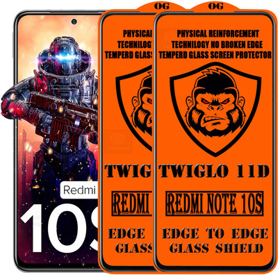 TWIGLO Edge To Edge Tempered Glass for REDMI NOTE 10S(Pack of 2)
