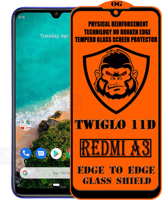 TWIGLO Edge To Edge Tempered Glass for REDMI MI A3(Pack of 1)