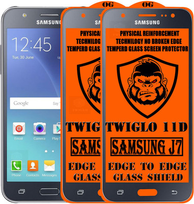 TWIGLO Edge To Edge Tempered Glass for Samsung Galaxy J7(Pack of 2)