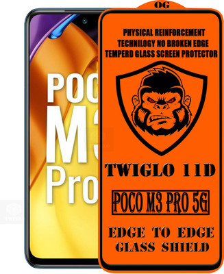 TWIGLO Edge To Edge Tempered Glass for REDMI POCO M3 PRO 5G(Pack of 1)