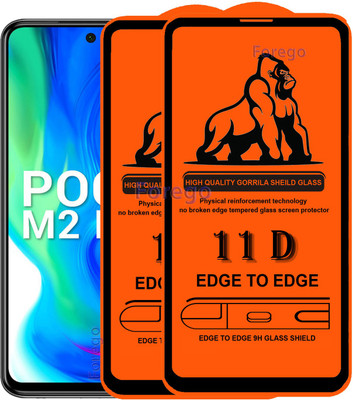 Forego Edge To Edge Tempered Glass for Poco M2 pro(Pack of 2)