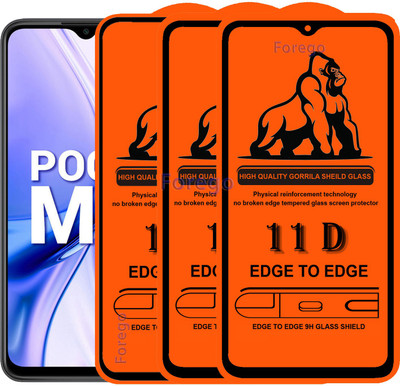 GABZO Edge To Edge Tempered Glass for Poco M2(Pack of 3)
