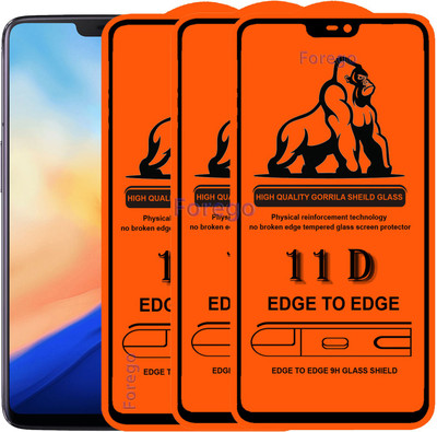 Forego Edge To Edge Tempered Glass for OnePlus 6(Pack of 3)