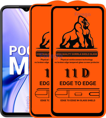 Forego Edge To Edge Tempered Glass for Poco M2(Pack of 2)