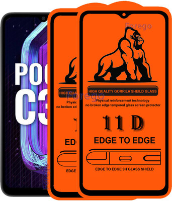 Forego Edge To Edge Tempered Glass for POCO C31(Pack of 2)