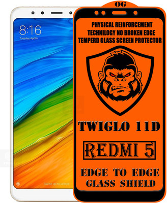 TWIGLO Edge To Edge Tempered Glass for Mi Redmi 5(Pack of 1)