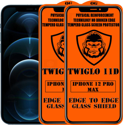 TWIGLO Edge To Edge Tempered Glass for Apple IPHONE 12 PRO MAX(Pack of 2)