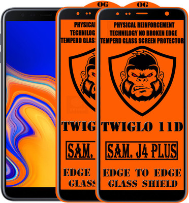 TWIGLO Edge To Edge Tempered Glass for SAMSUNG J4 PLUS(Pack of 2)