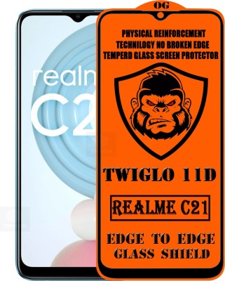 TWIGLO Edge To Edge Tempered Glass for REALME C21(Pack of 1)