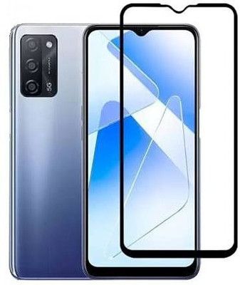 DropFit Edge To Edge Tempered Glass for Oppo A55 5G(Pack of 1)
