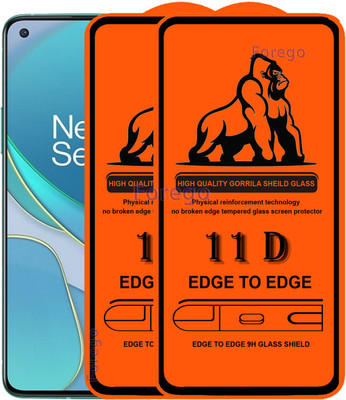 Forego Edge To Edge Tempered Glass for OnePlus 8T(Pack of 2)
