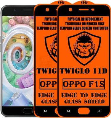 TWIGLO Edge To Edge Tempered Glass for Oppo F1s(Pack of 2)