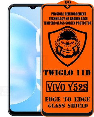 TWIGLO Edge To Edge Tempered Glass for VIVO Y52S(Pack of 1)