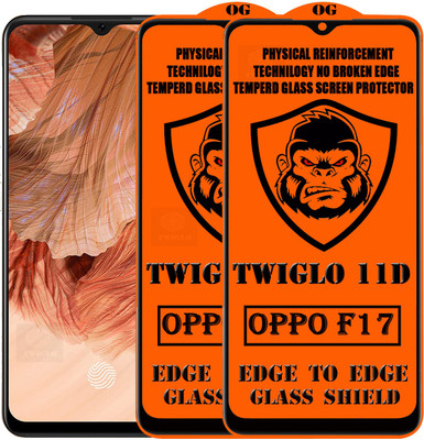 TWIGLO Edge To Edge Tempered Glass for OPPO F17(Pack of 2)