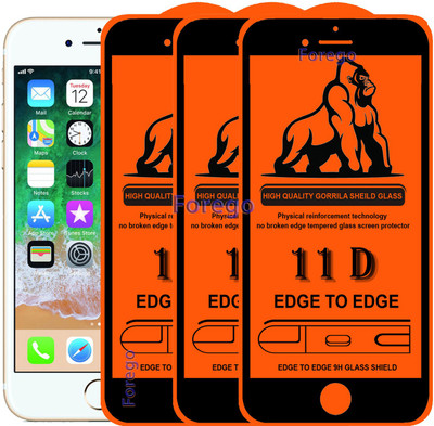 Forego Edge To Edge Tempered Glass for Apple iPhone 7(Pack of 3)