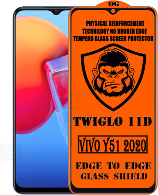 TWIGLO Edge To Edge Tempered Glass for VIVO Y51 2020(Pack of 1)