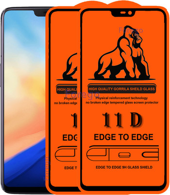 Forego Edge To Edge Tempered Glass for OnePlus 6(Pack of 2)