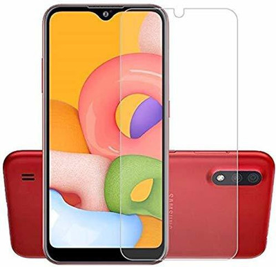 DropFit Edge To Edge Tempered Glass for Samsung Galaxy A01(Pack of 1)