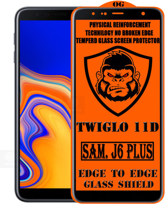 TWIGLO Edge To Edge Tempered Glass for SAMSUNG J6 PLUS(Pack of 1)