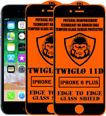 TWIGLO Edge To Edge Tempered Glass for Apple iPhone 6 Plus(Pack of 2)