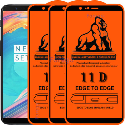 Forego Edge To Edge Tempered Glass for OnePlus 5T(Pack of 3)