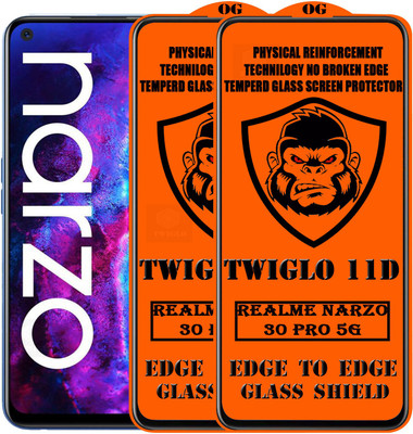 TWIGLO Edge To Edge Tempered Glass for REALME NARZO 30 PRO 5G(Pack of 2)