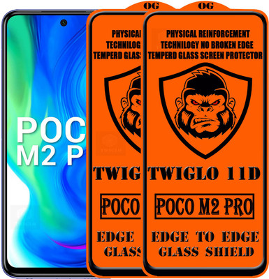 TWIGLO Edge To Edge Tempered Glass for REDMI POCO M2 PRO(Pack of 2)