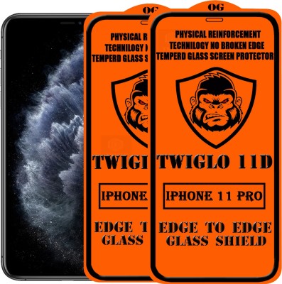 TWIGLO Edge To Edge Tempered Glass for IPHONE 11 PRO(Pack of 2)