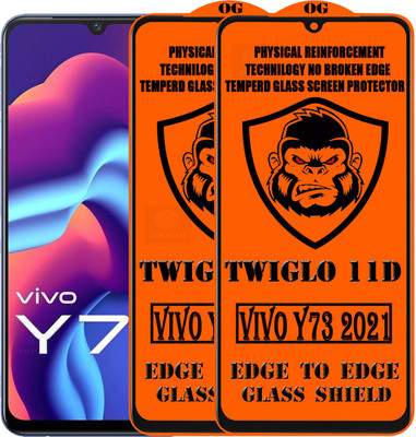 TWIGLO Edge To Edge Tempered Glass for VIVO Y73 2020(Pack of 2)