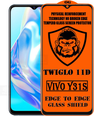 TWIGLO Edge To Edge Tempered Glass for VIVO Y31S(Pack of 1)
