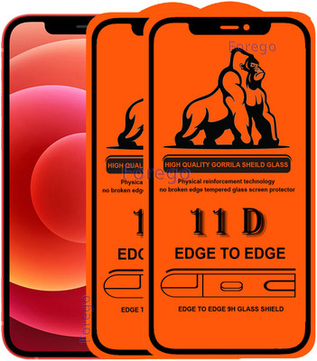 Forego Edge To Edge Tempered Glass for iPhone 12 Mini(Pack of 2)