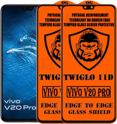 TWIGLO Edge To Edge Tempered Glass for VIVO V20 PRO(Pack of 2)