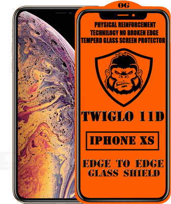 TWIGLO Edge To Edge Tempered Glass for Apple iPhone XS(Pack of 1)